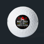 Most Likely To Fix Santa's Sleigh Family Christmas Golf Balls<br><div class="desc">Most Likely To Fix Santa's Sleigh Family Christmas Pajama</div>