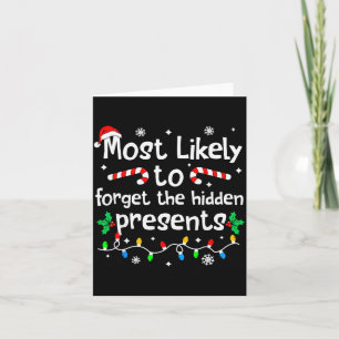 Most Likely To Forget The Hidden Christmas Matchin Card
