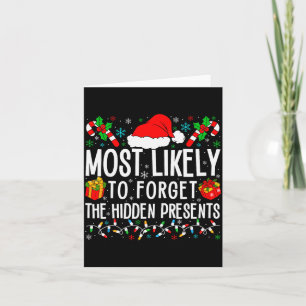 Most Likely To Forget The Hidden Funny Family Xmas Card