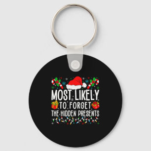 Most Likely To Forget The Hidden Funny Family Xmas Key Ring