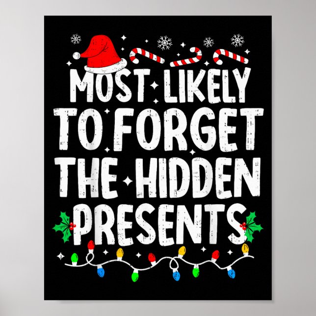 Most Likely To Forget The Hidden Matching Christma Poster (Front)
