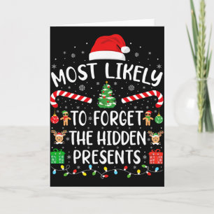Most Likely To Forget The Hidden Presents Matching Card