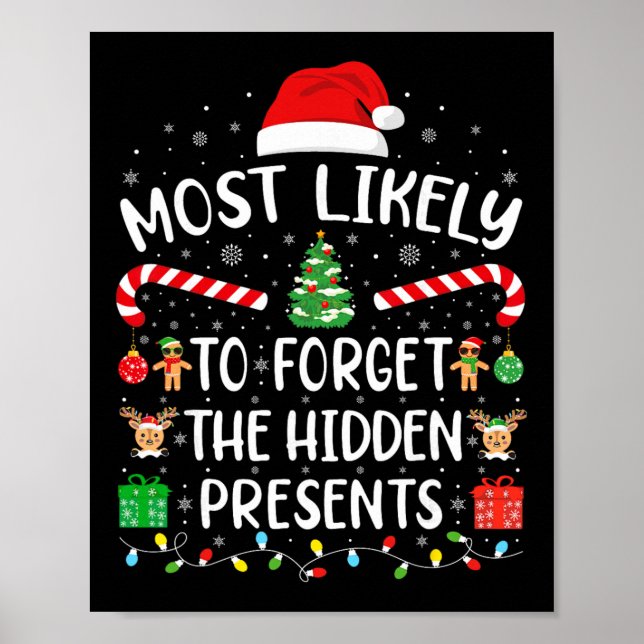 Most Likely To Forget The Hidden Presents Matching Poster (Front)
