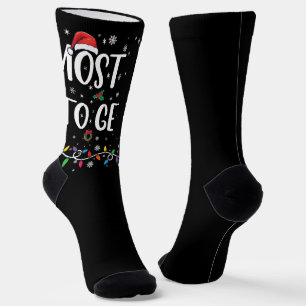 Most Likely To Get Lit Christmas Family Matching Socks
