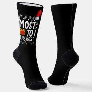Most Likely To Get The Most Presents Gifts Christm Socks
