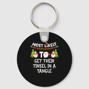 Most Likely To Get Their Tinsel In A Tangle Christ Key Ring