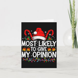 Most Likely To Give My Onion Funny Christmas  Card