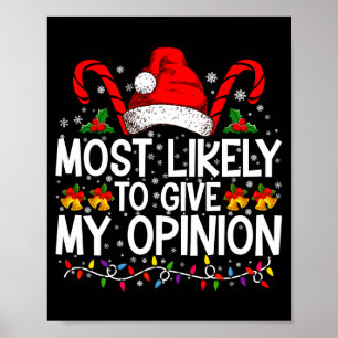 Most Likely To Give My Onion Funny Christmas  Poster