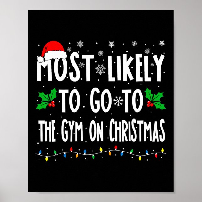 Most Likely To Go To Gym On Christmas Family Match Poster (Front)