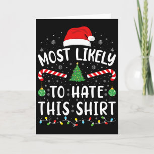Most Likely To Hate This Squad Family Joke Christm Card