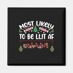 Most Likely To Hate This Xmas Pyjamas Family Chri Magnet