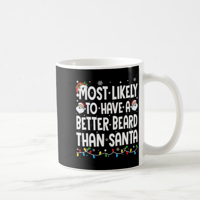 Most Likely To Have A Better Beard Than Santa Chri Coffee Mug (Right)