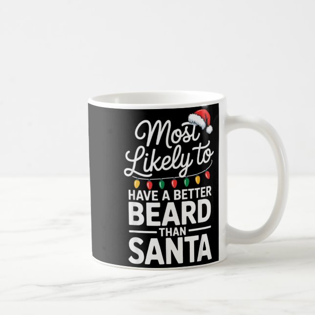 Most Likely To Have A Better Beard Than Santa Funn Coffee Mug (Right)