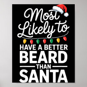 Most Likely To Have A Better Beard Than Santa Funn Poster