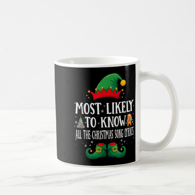 Most Likely To Know The Xmas Song Matching Christm Coffee Mug (Right)