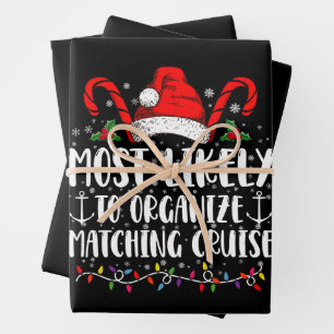 Most Likely To Organise Matching Cruise Wrapping Paper Sheet