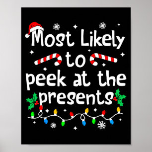 Most Likely To Peek At The C-hristmas Matching Poster