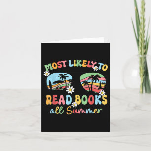 Most Likely To Read Books All Summer Book Lovers Card