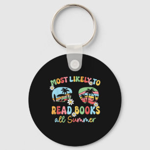 Most Likely To Read Books All Summer Book Lovers Key Ring
