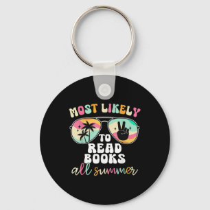 Most Likely To Read Books All Summer Teacher Stude Key Ring