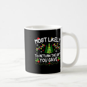 Most Likely To Return The Gift You Gave Christmas Coffee Mug