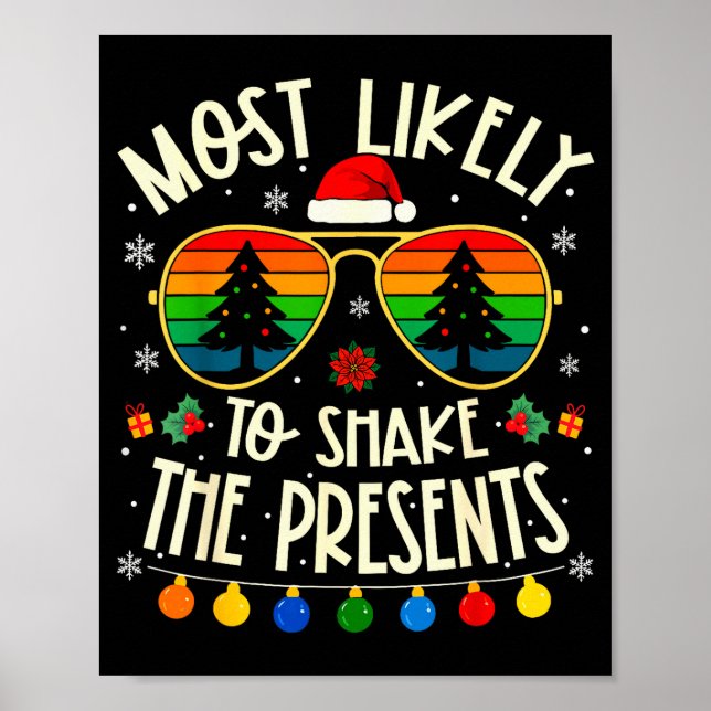 Most Likely To Shake The Funny Matching Xmas  Poster (Front)