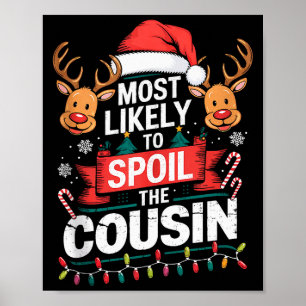 Most Likely To Sil The Cousin Christmas Party Fami Poster