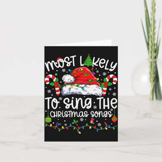 Most Likely To Sing The Christmas Songs Matching C Card (Front)