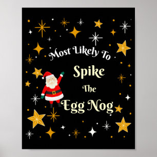 Most Likely To Ske The Egg Nog  Poster