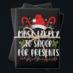 Most Likely To Snoop For Presents Family Christmas Wrapping Paper Sheet<br><div class="desc">Most Likely To Snoop For Presents Family Christmas Pyjamas</div>