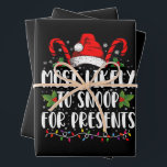 Most Likely To Snoop For Presents Family Christmas Wrapping Paper Sheet<br><div class="desc">Most Likely To Snoop For Presents Family Christmas Pyjamas</div>