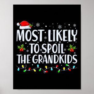 Most Likely To Spoil The Grandkids Fun Christmas G Poster