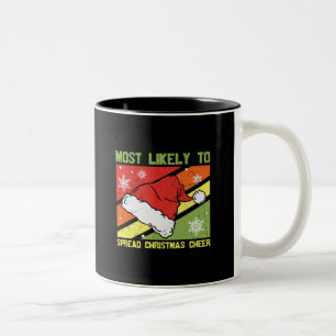 Most Likely To Spread Christmas Cheer Two-Tone Coffee Mug
