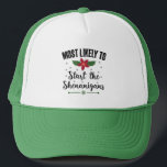 Most Likely To Start The Shenanigans Christmas Trucker Hat<br><div class="desc">Most Likely To Start The Shenanigans Christmas</div>