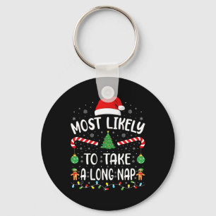 Most Likely To Take A Long Nap Family Christmas Jo Key Ring