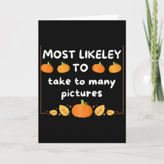 Most Likely To Take Pictures Family Matching Thank Card