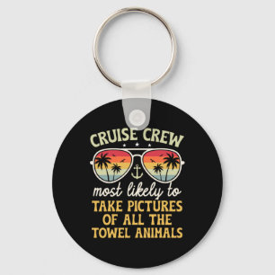 Most Likely To Take Pictures Of Towel Animals Fami Key Ring