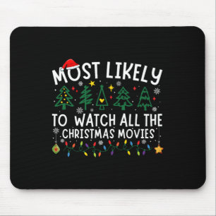 Most Likely To Watch All The Christmas Movies Matc Mouse Mat