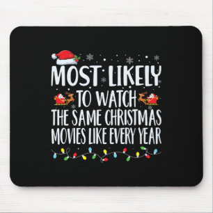 Most Likely to Watch The Same Christmas Movies Chr Mouse Mat