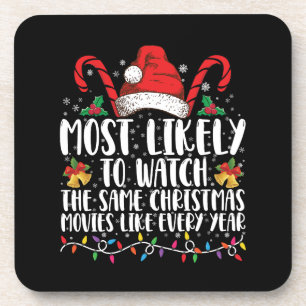 Most Likely to Watch The Same Christmas Movies Coaster