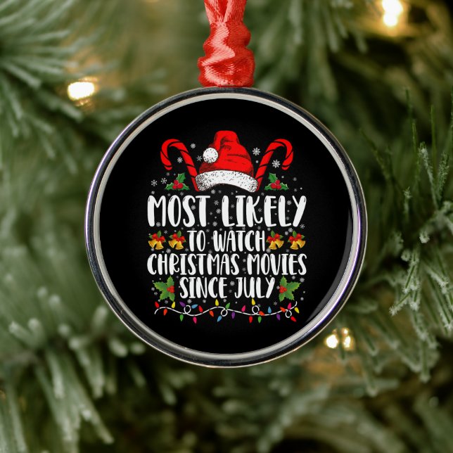 Most Likely Watch Christmas Movies Since July Xmas Metal Tree Decoration (Tree)