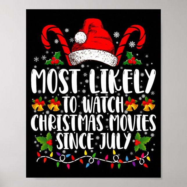 Most Likely Watch Christmas Movies Since July Xmas Poster (Front)
