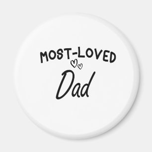 Most Loved Dad,Christmas Gift,Father's day,Dad Gif Magnet