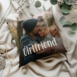 Most Loved GIRLFRIEND' Cute Photo Gift  Cushion<br><div class="desc">This adorable, personalised photo pillow is a charming way to remind your girlfriend how much you love her. Just upload a picture, customise the text, and choose a unique colour scheme. It's the ideal gift for Christmas or birthdays—or any day you want to let her know how much she means...</div>