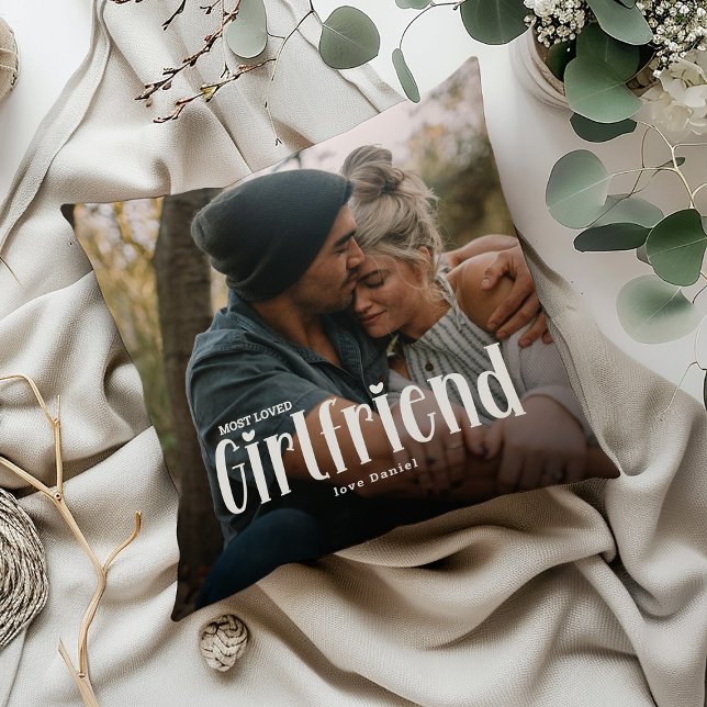 Most Loved GIRLFRIEND' Cute Photo Gift  Cushion (Creator Uploaded)