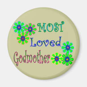 "Most Loved Godmother" Gifts Magnet