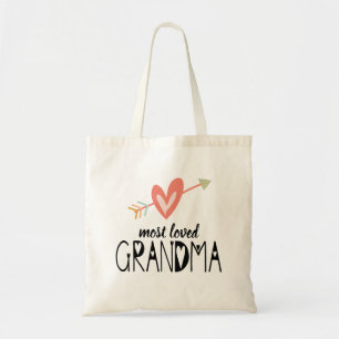 Most Loved Grandma Tote Bag
