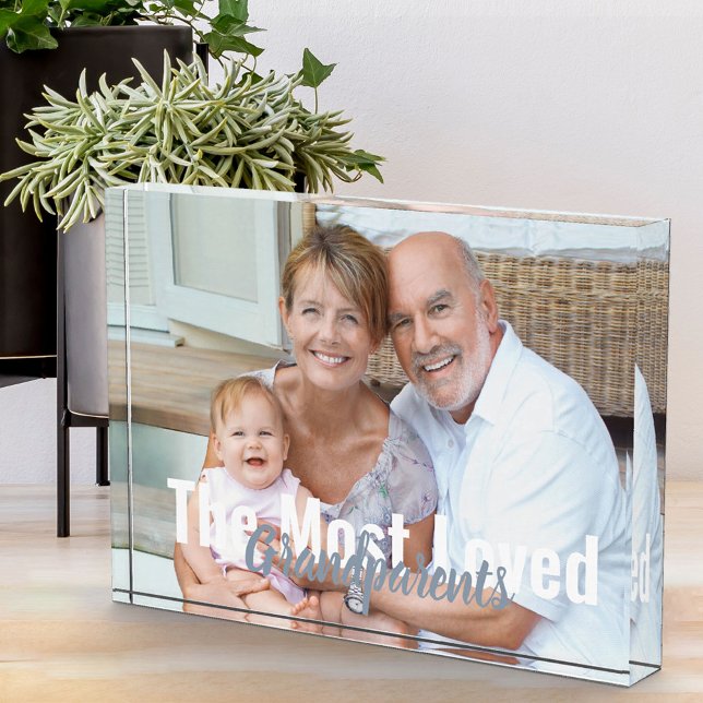 Most Loved Grandparents in the World Modern Photo Block (Creator Uploaded)