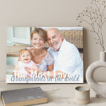 Most Loved Grandparents in the World Photo Wrapped Canvas Print<br><div class="desc">Create your own modern custom wrapped canvas with one of your favourite photos. The modern oversized typography is fully editable and currently reads "The Most Loved Grandparents in the world". The photo template is ready for you to add your picture, which is displayed in landscape format. If you wish to...</div>