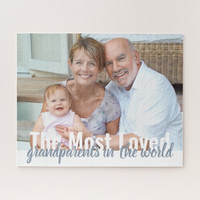 Most Loved Grandparents Personalised Photo Jigsaw Puzzle (Horizontal)